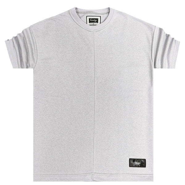 Henry clothing - 0-300 - simple monochrome patch tee - ice