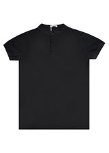 Κοντομάνικη μπλούζα GUF - 00124-1- mao polo slim fit tee μαύρο