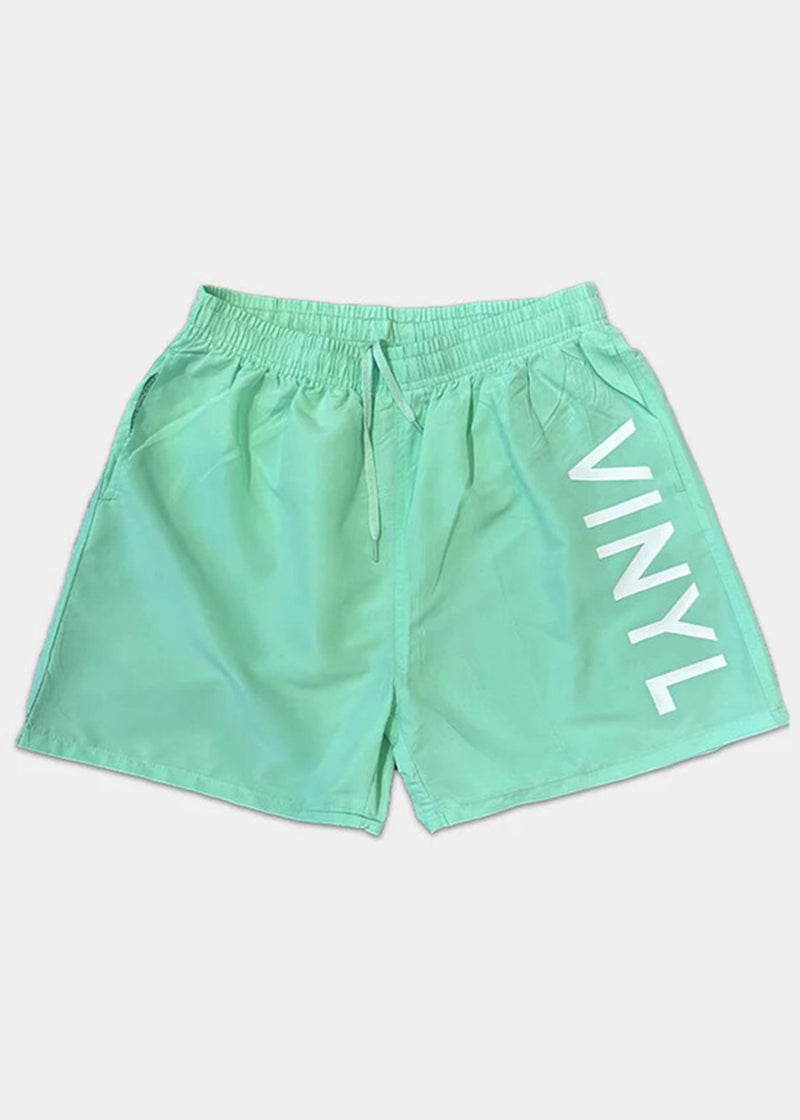 Ανδρικό μαγιό Vinyl Art Clothing - 00965-07 - side logo midi swim boxer μέντα