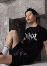 Ανδρική βερμούδα Vinyl Art Clothing - 02310-01 - dark echo regular fit shorts μαύρο