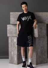 Ανδρική βερμούδα Vinyl Art Clothing - 02310-01 - dark echo regular fit shorts μαύρο