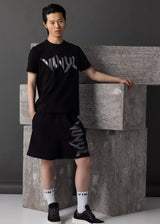 Ανδρική βερμούδα Vinyl Art Clothing - 02310-01 - dark echo regular fit shorts μαύρο