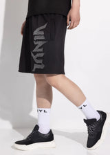 Ανδρική βερμούδα Vinyl Art Clothing - 02310-01 - dark echo regular fit shorts μαύρο