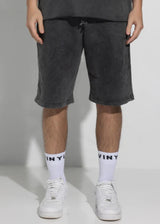 Ανδρική βερμούδα Vinyl Art Clothing - 02520-01 - regular fit premium washed shorts μαύρο