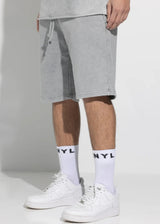 Ανδρική βερμούδα Vinyl Art Clothing - 02520-09 - regular fit premium washed shorts γκρι