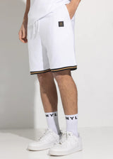 Ανδρική βερμούδα Vinyl Art Clothing - 02980-02 - striped ends shorts regular fit λευκό