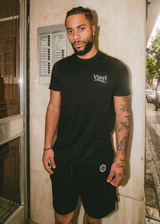 Ανδρική βερμούδα Vinyl Art Clothing - 03915-01 - regular fit cotton monocuts shorts μαύρο