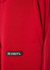 Ανδρική φόρμα Vinyl Art Clothing-04815-55-red cotton relaxed fit-emblem sweatpants