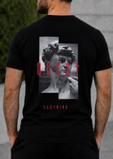 QUEST CLOTHING Ανδρική κοντομάνικη μπλούζα μαύρη 05-STAT-black