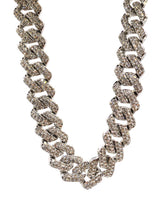 GUF CLOTHING Αλυσίδα από ανοξείδωτο ατσάλι Zircon ασημί 050626T-03-silver