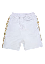 Ανδρική βερμούδα Vinyl Art Clothing - 02617-02 - regular fit gold taped shorts shorts λευκό