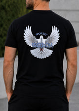 QUEST CLOTHING Ανδρική κοντομάνικη μπλούζα μαύρη 08 FREB-black