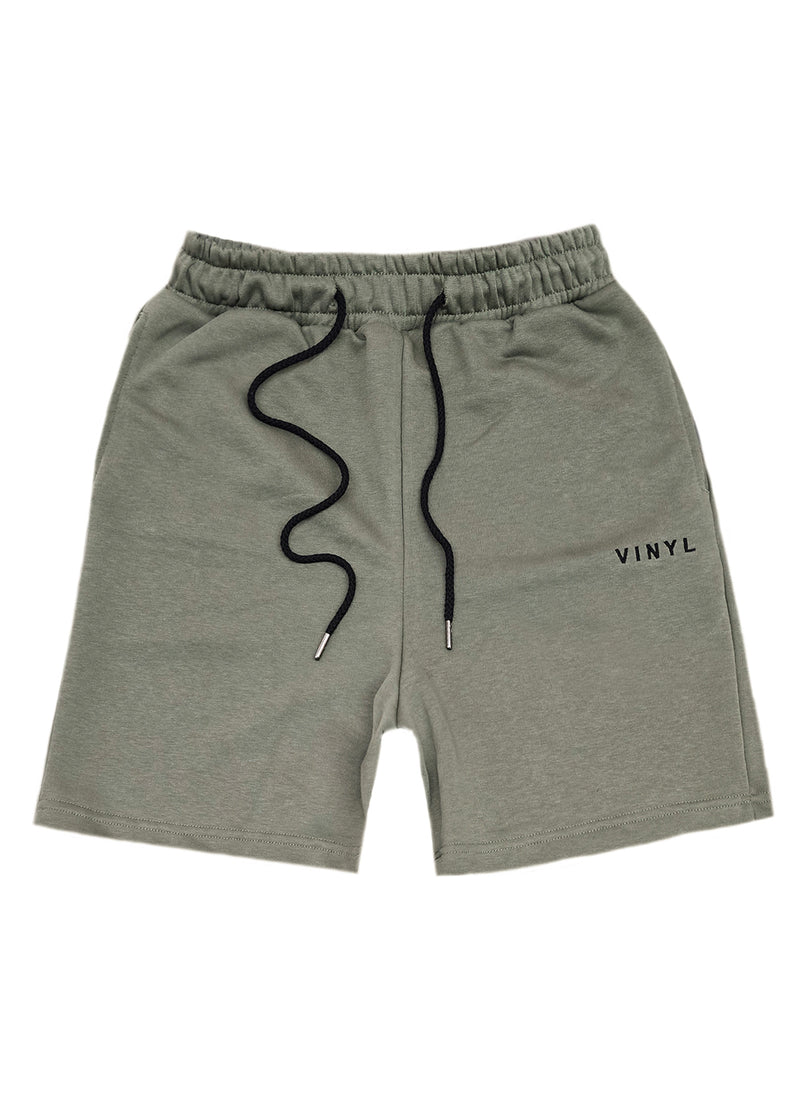 Αντρική βερμούδα  - Vinyl Art Clothing - 09420-04 - needlecraft logo regular fit shorts χακί