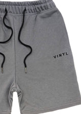 Αντρική βερμούδα - Vinyl Art Clothing - 09420-09 - needlecraft logo regular fit shorts γκρι