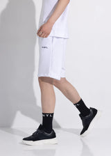 Αντρική βερμούδα - Vinyl Art Clothing - 09420-02 - needlecraft logo regular fit shorts λευκό