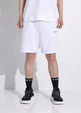 Αντρική βερμούδα - Vinyl Art Clothing - 09420-02 - needlecraft logo regular fit shorts λευκό