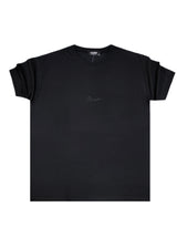 Ανδρική κοντομάνικη μπλούζα Close society-100-15-black Calligraphy Black Logo