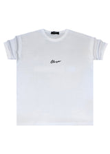 Ανδρική κοντομάνικη μπλούζα Close society-100-15-white Calligraphy Logo