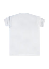 Ανδρική κοντομάνικη μπλούζα Close society-100-15-white Calligraphy Logo