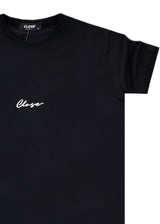 Ανδρική κοντομάνικη μπλούζα Close society-100-16-black Calligraphy White Logo