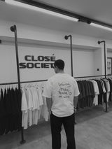 Ανδρική κοντομάνικη μπλούζα Close society - S25-107 - losing toxic people oversized -λευκό