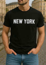 Κοντομάνικη μπλούζα Body Staff - BS-0219 - new york logo regular fit t-shirt μαύρο