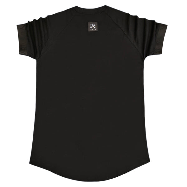 Vinyl art clothing - 10918-01 - tape cuff sleeve t-shirt - black