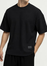 CLOSE SOCIETY - Ανδρικό extra oversized rip t-shirt - Μαύρο 12000