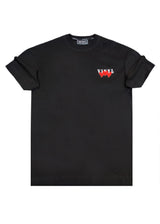 Αντρική κοντομάνικη μπλούζα Vinyl Art Clothing - 12845-01 - heartbeat oversized tee μαύρο