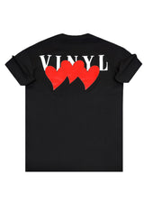 Αντρική κοντομάνικη μπλούζα Vinyl Art Clothing - 12845-01 - heartbeat oversized tee μαύρο