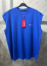 Ανδρική αμάνικη μπλούζα Vinyl Art Clothing - 89520-66- vinyl sleeveless oversised tee μπλε