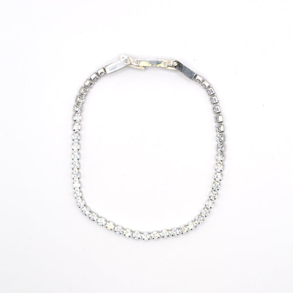 Gang - GNG005 - high quality stainless steel  bracelet with zirgon - silver