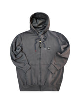 Ανδρική ζακέτα φούτερ με κουκούλα New wave clothing -1400- basic logo zip-up hoodie -ανθρακί