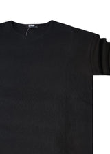 Ανδρική κοντομάνικη μπλούζα με πλέξη oversized Close Society-14000-black