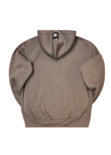 Ανδρική ζακέτα φούτερ με κουκούλα New wave clothing -1400- basic logo zip-up hoodie-brown