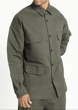 Ανδρικό πουκάμισο Devoted-14111-olive Shirt with Pockets