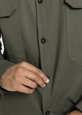 Ανδρικό πουκάμισο Devoted-14111-olive Shirt with Pockets