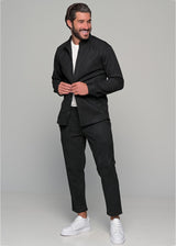 Ανδρικό σετ Ben Tailor-1426-Alcantara-black-Πουκάμισο-Παντελόνι