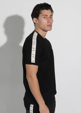 Αντρική κοντομάνικη μπλούζα Vinyl Art Clothing -15480-01 - leaf tape regular fit tee μαύρο