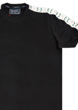 Αντρική κοντομάνικη μπλούζα Vinyl Art Clothing -15480-01 - leaf tape regular fit tee μαύρο