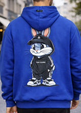 Ανδρικό μακρυμάνικο φούτερ με κουκούλα Tony couper-H26/13-blue Bunny