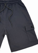 HENRY CLOTHING Ανδρική βερμούδα γκρι σκούρο Cargo Relaxed Fit 7-011-dark grey
