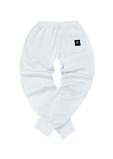 Ανδρική φόρμα με λάστιχο New Wave Clothing-192-32-basic pants regular fit λευκή