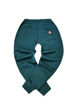 Ανδρική φόρμα με λάστιχο New Wave Clothing - 192-32 - basic pants regular fit σκούρο πράσινο