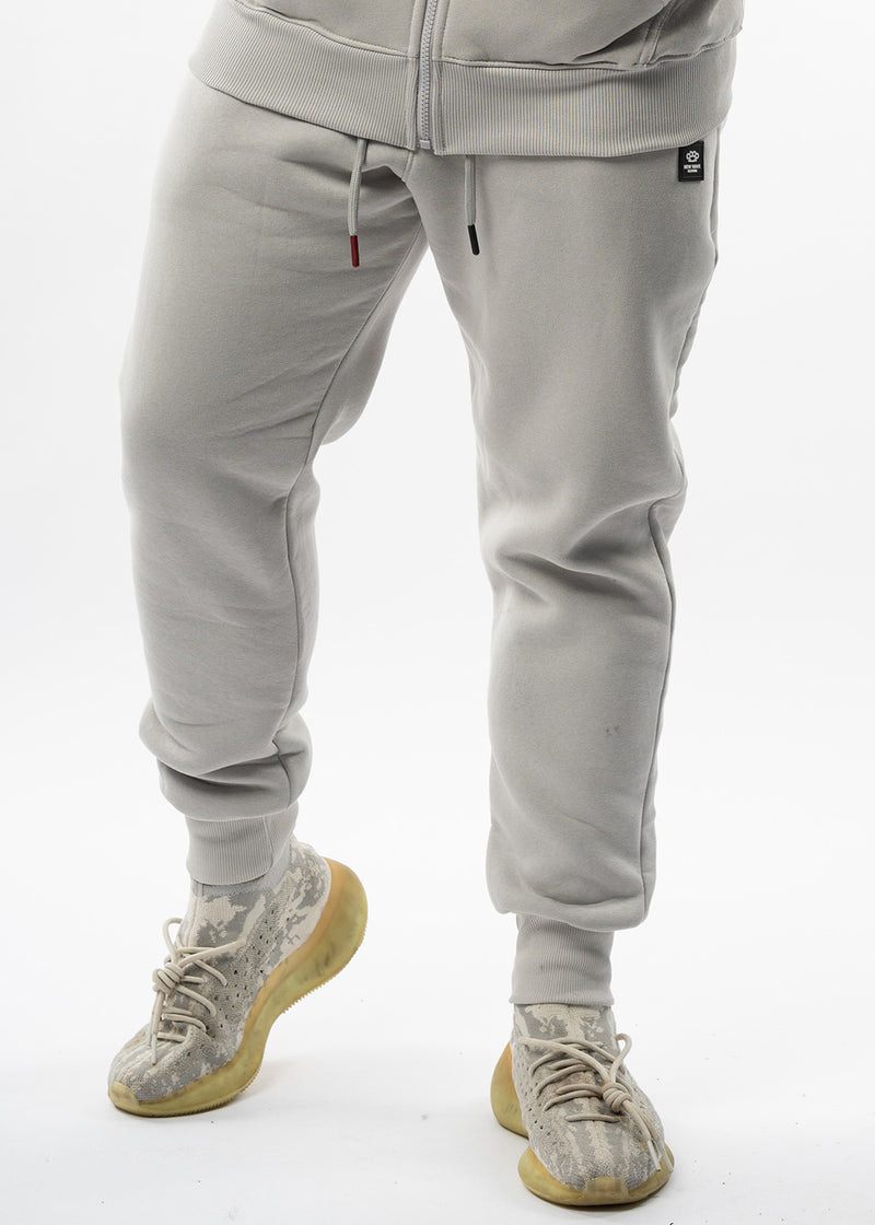 Ανδρική φόρμα με λάστιχο New Wave Clothing - 192-32 - basic pants regular fit ανοιχτό γκρι