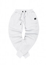 Ανδρική φόρμα με λάστιχο New Wave Clothing-192-32-basic pants regular fit λευκή