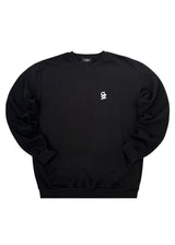 Ανδρικό φούτερ χωρίς χνούδι Close society - W25-101 - white logo sweatshirt μαύρο
