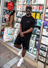 VINYL ART CLOTHING Ανδρική βερμούδα μαύρη Core Beat 04125-01