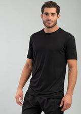 Ανδρική κοντομάνικη μπλούζα Vittorio - 200-24-110 - basic tee regular fit μαύρο