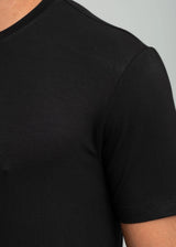 Ανδρική κοντομάνικη μπλούζα Vittorio - 200-24-110 - basic tee regular fit μαύρο